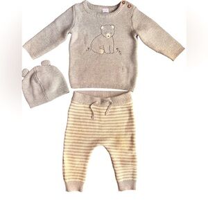 Carters Bear Knit Baby Outfit Set